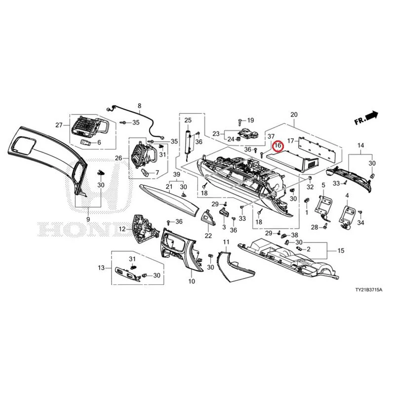 [NEW] JDM HONDA LEGEND HYBRID KC2 2016 Instrument panel garnish (passenger side) GENUINE OEM - Image 24