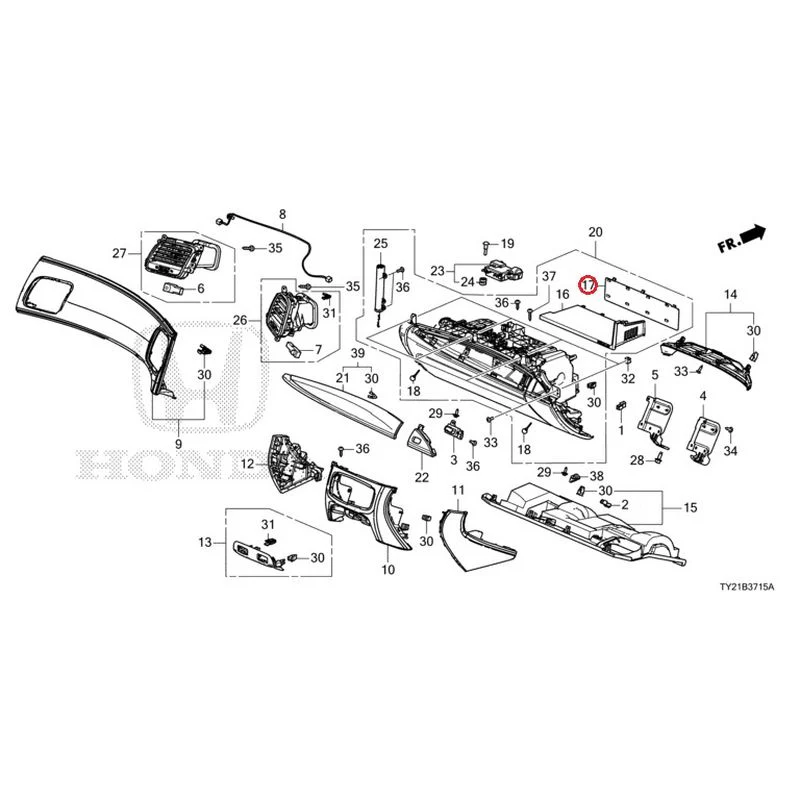 [NEW] JDM HONDA LEGEND HYBRID KC2 2016 Instrument panel garnish (passenger side) GENUINE OEM - Image 25