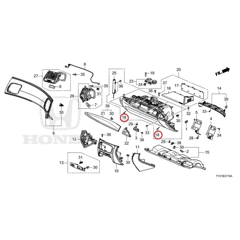 [NEW] JDM HONDA LEGEND HYBRID KC2 2016 Instrument panel garnish (passenger side) GENUINE OEM - Image 26