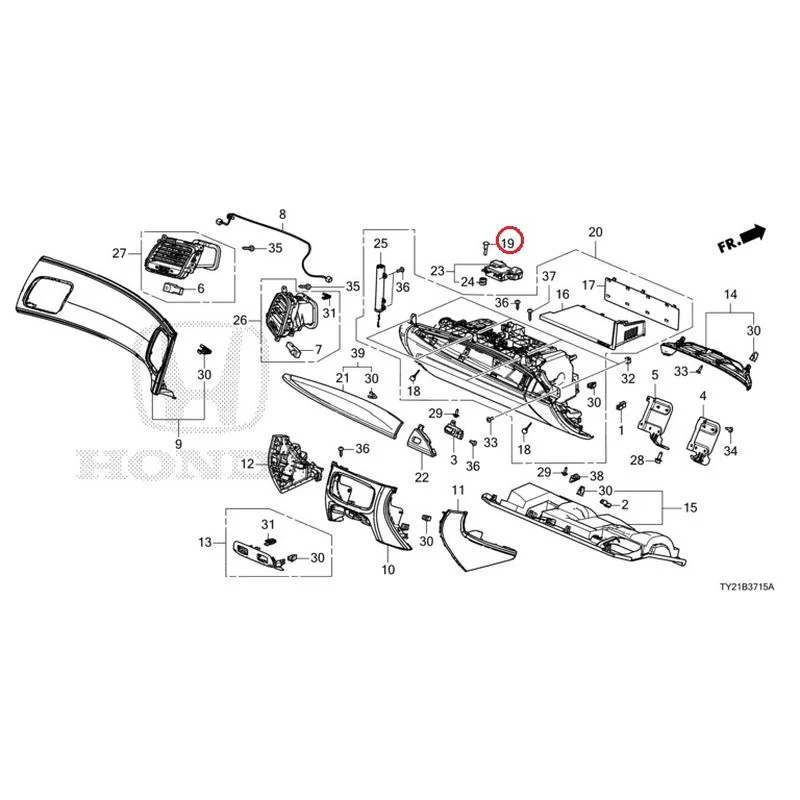 [NEW] JDM HONDA LEGEND HYBRID KC2 2016 Instrument panel garnish (passenger side) GENUINE OEM - Image 27