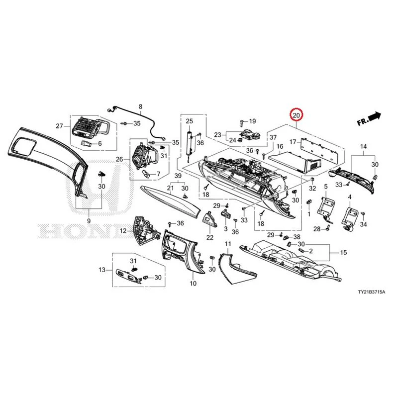 [NEW] JDM HONDA LEGEND HYBRID KC2 2016 Instrument panel garnish (passenger side) GENUINE OEM - Image 28
