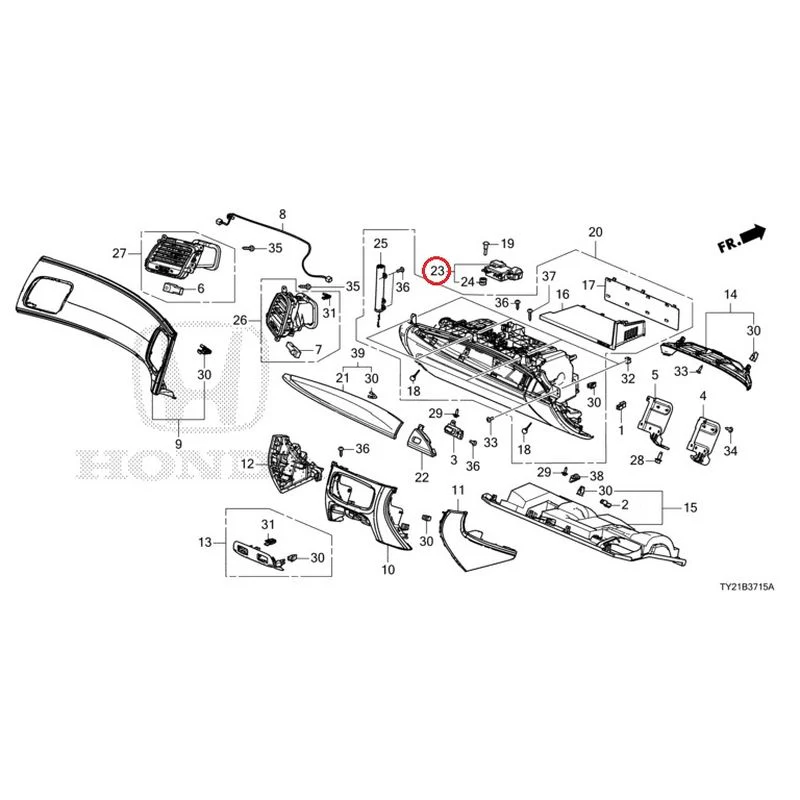 [NEW] JDM HONDA LEGEND HYBRID KC2 2016 Instrument panel garnish (passenger side) GENUINE OEM - Image 32