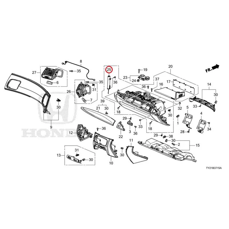 [NEW] JDM HONDA LEGEND HYBRID KC2 2016 Instrument panel garnish (passenger side) GENUINE OEM - Image 34
