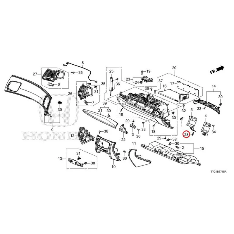 [NEW] JDM HONDA LEGEND HYBRID KC2 2016 Instrument panel garnish (passenger side) GENUINE OEM - Image 38