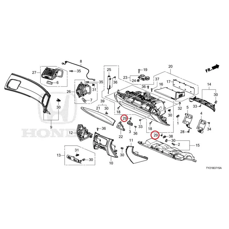 [NEW] JDM HONDA LEGEND HYBRID KC2 2016 Instrument panel garnish (passenger side) GENUINE OEM - Image 39
