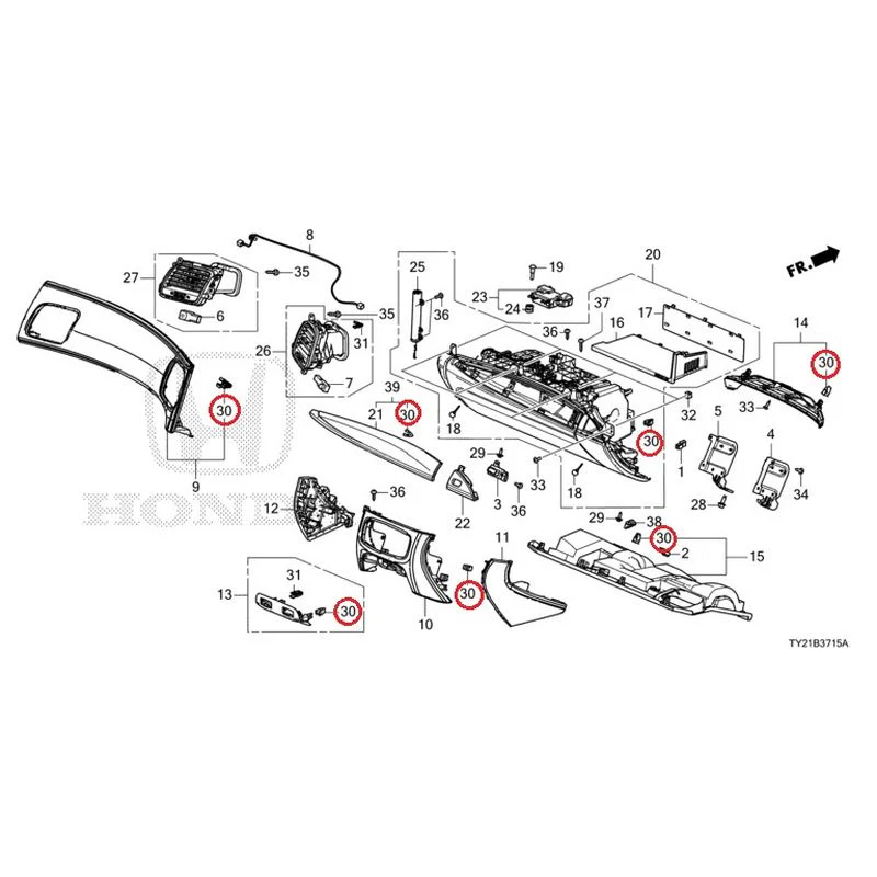 [NEW] JDM HONDA LEGEND HYBRID KC2 2016 Instrument panel garnish (passenger side) GENUINE OEM - Image 40