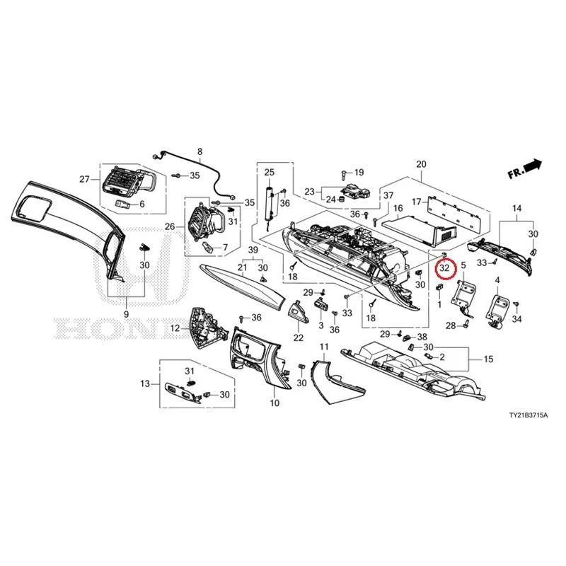 [NEW] JDM HONDA LEGEND HYBRID KC2 2016 Instrument panel garnish (passenger side) GENUINE OEM - Image 42