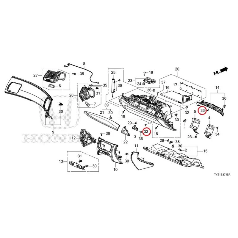[NEW] JDM HONDA LEGEND HYBRID KC2 2016 Instrument panel garnish (passenger side) GENUINE OEM - Image 43