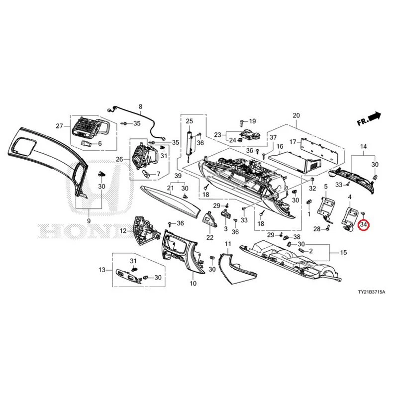 [NEW] JDM HONDA LEGEND HYBRID KC2 2016 Instrument panel garnish (passenger side) GENUINE OEM - Image 44