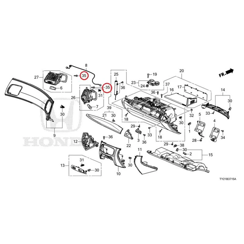 [NEW] JDM HONDA LEGEND HYBRID KC2 2016 Instrument panel garnish (passenger side) GENUINE OEM - Image 45