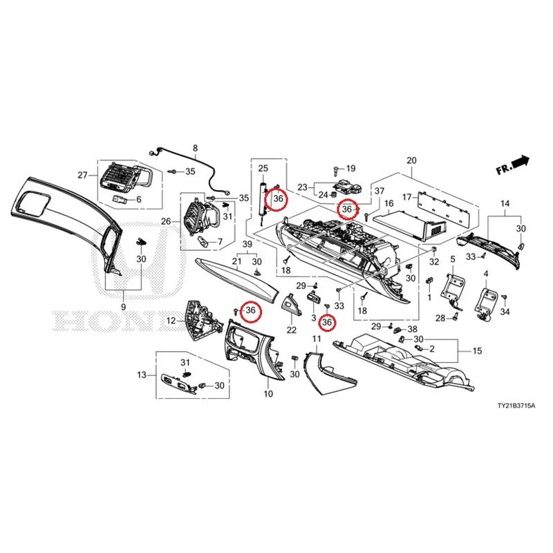 [NEW] JDM HONDA LEGEND HYBRID KC2 2016 Instrument panel garnish (passenger side) GENUINE OEM - Image 46