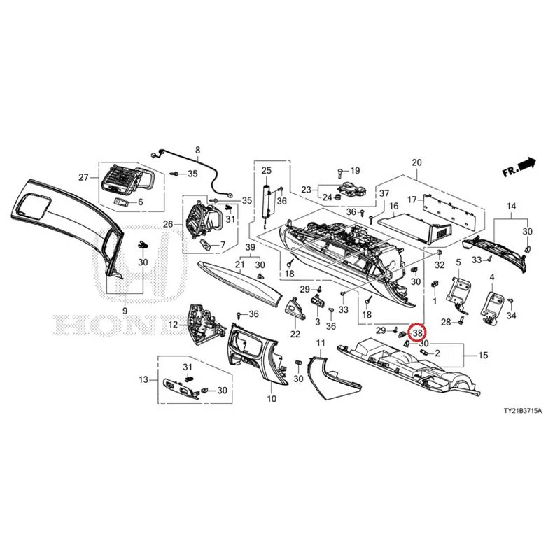 [NEW] JDM HONDA LEGEND HYBRID KC2 2016 Instrument panel garnish (passenger side) GENUINE OEM - Image 48