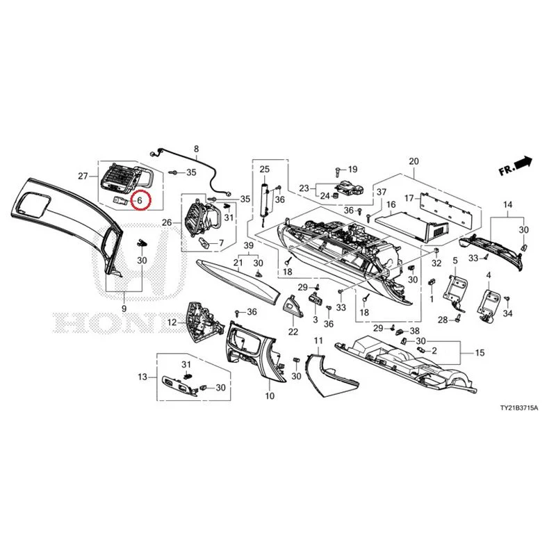 [NEW] JDM HONDA LEGEND HYBRID KC2 2016 Instrument panel garnish (passenger side) GENUINE OEM - Image 7