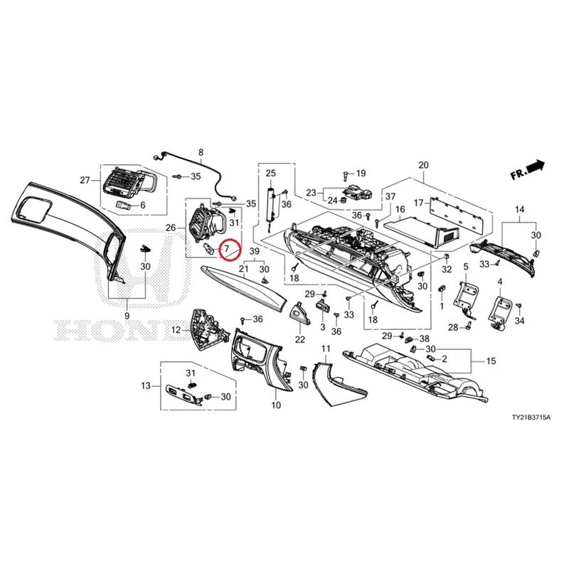 [NEW] JDM HONDA LEGEND HYBRID KC2 2016 Instrument panel garnish (passenger side) GENUINE OEM - Image 8