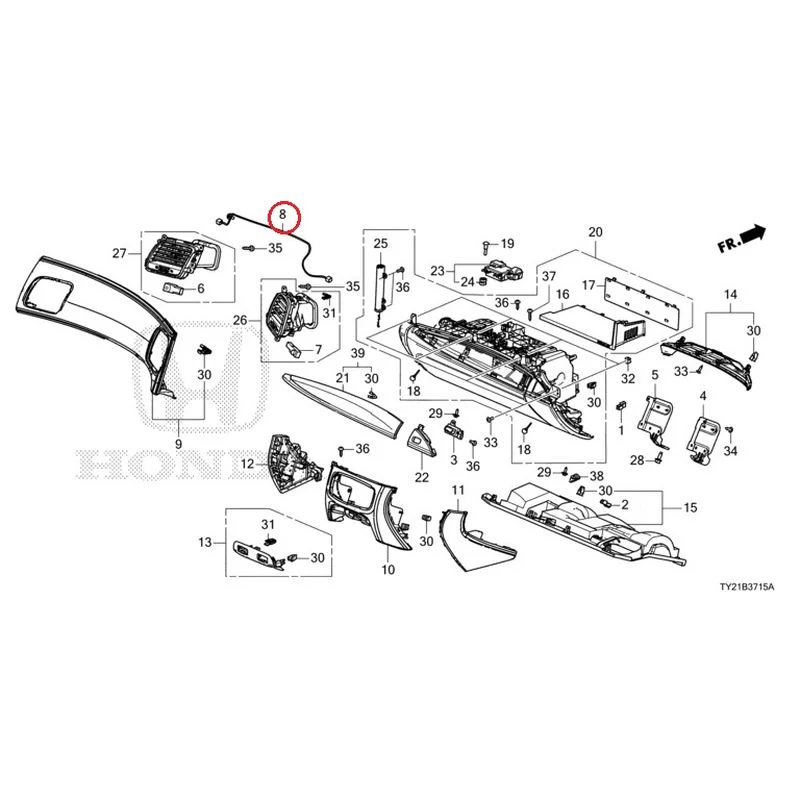[NEW] JDM HONDA LEGEND HYBRID KC2 2016 Instrument panel garnish (passenger side) GENUINE OEM - Image 9