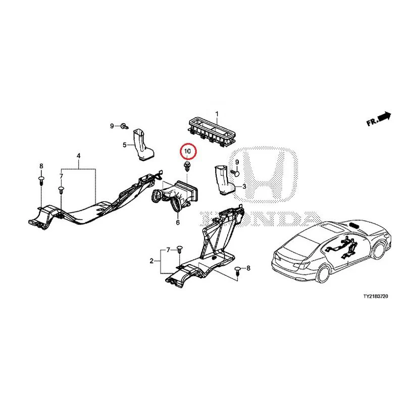 [NEW] JDM HONDA LEGEND HYBRID KC2 2016 Duct GENUINE OEM - Image 11