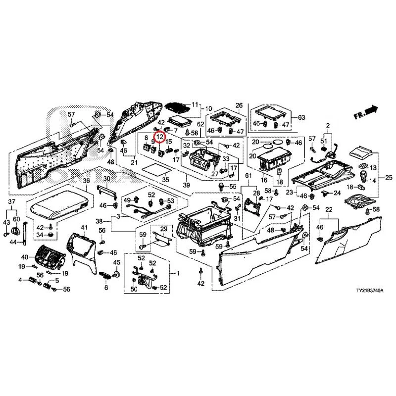 [NEW] JDM HONDA LEGEND HYBRID KC2 2016 Console GENUINE OEM - Image 11