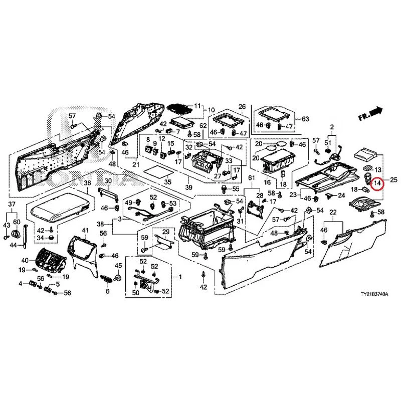 [NEW] JDM HONDA LEGEND HYBRID KC2 2016 Console GENUINE OEM - Image 13