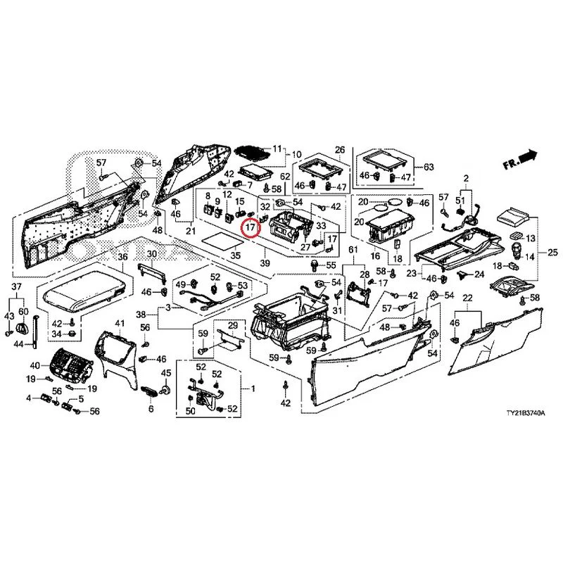 [NEW] JDM HONDA LEGEND HYBRID KC2 2016 Console GENUINE OEM - Image 16