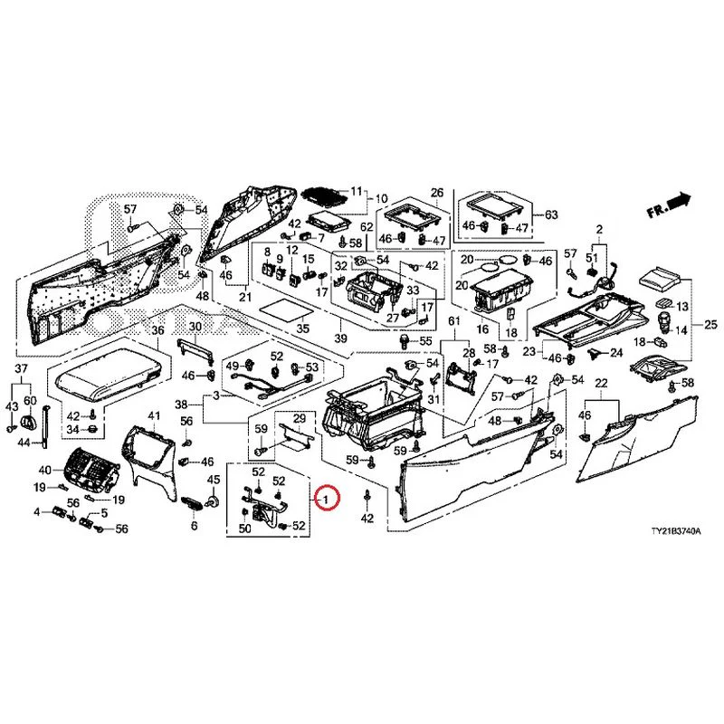 [NEW] JDM HONDA LEGEND HYBRID KC2 2016 Console GENUINE OEM - Image 2