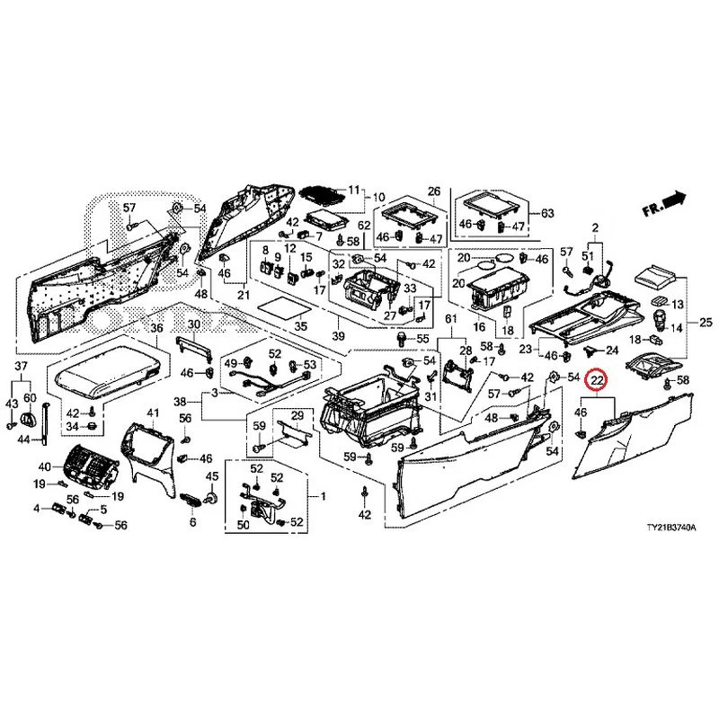 [NEW] JDM HONDA LEGEND HYBRID KC2 2016 Console GENUINE OEM - Image 27