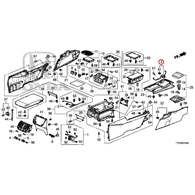 [NEW] JDM HONDA LEGEND HYBRID KC2 2016 Console GENUINE OEM - Image 3