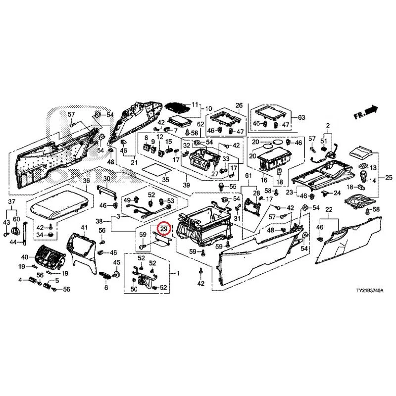 [NEW] JDM HONDA LEGEND HYBRID KC2 2016 Console GENUINE OEM - Image 34