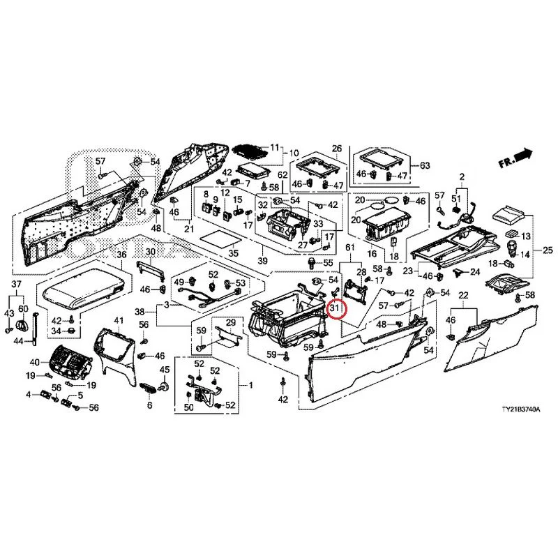 [NEW] JDM HONDA LEGEND HYBRID KC2 2016 Console GENUINE OEM - Image 36