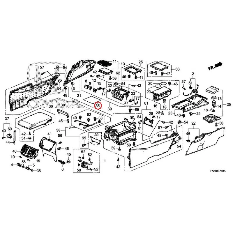 [NEW] JDM HONDA LEGEND HYBRID KC2 2016 Console GENUINE OEM - Image 40