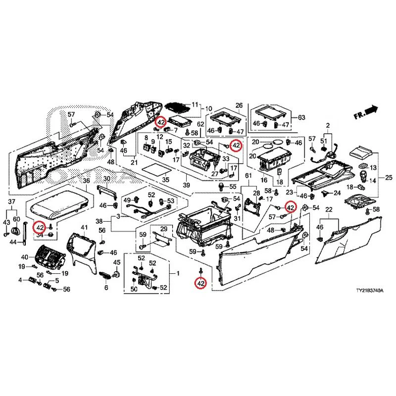 [NEW] JDM HONDA LEGEND HYBRID KC2 2016 Console GENUINE OEM - Image 48