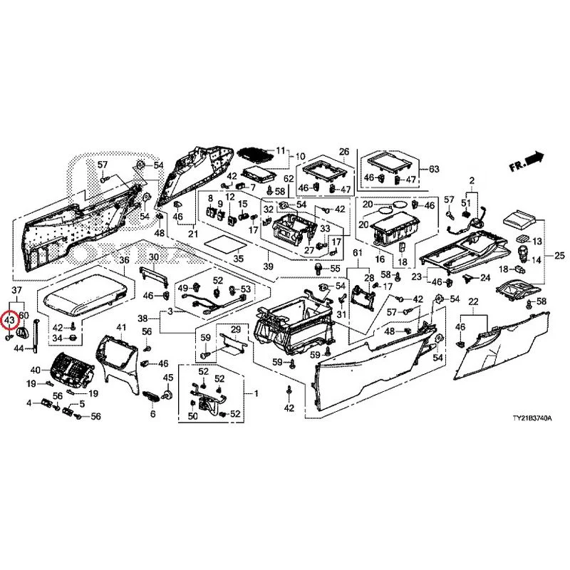 [NEW] JDM HONDA LEGEND HYBRID KC2 2016 Console GENUINE OEM - Image 49