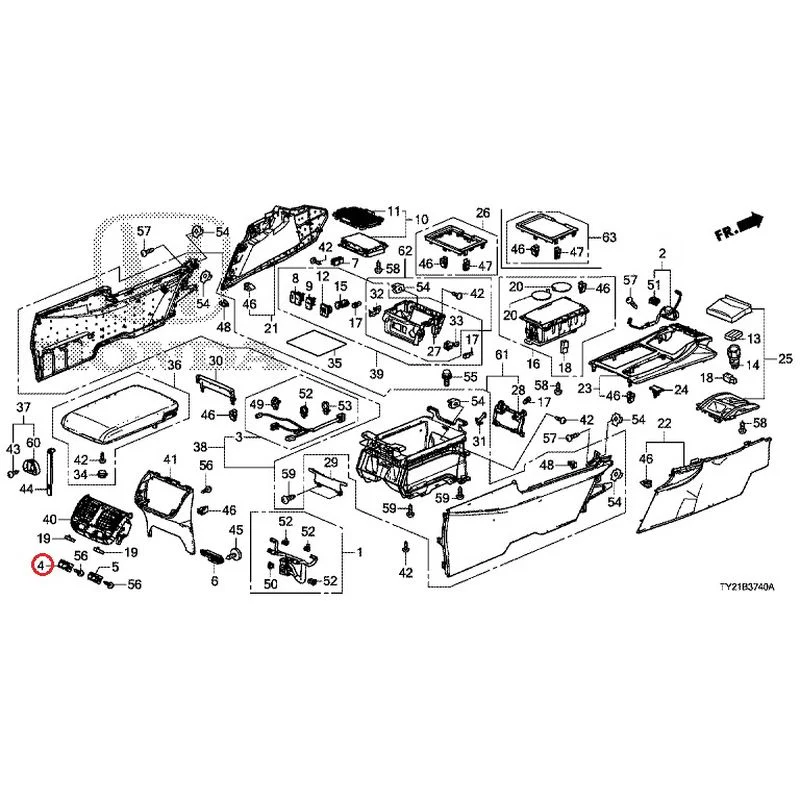 [NEW] JDM HONDA LEGEND HYBRID KC2 2016 Console GENUINE OEM - Image 5