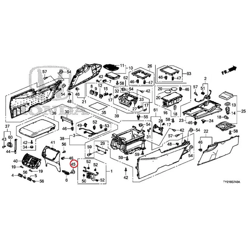 [NEW] JDM HONDA LEGEND HYBRID KC2 2016 Console GENUINE OEM - Image 51
