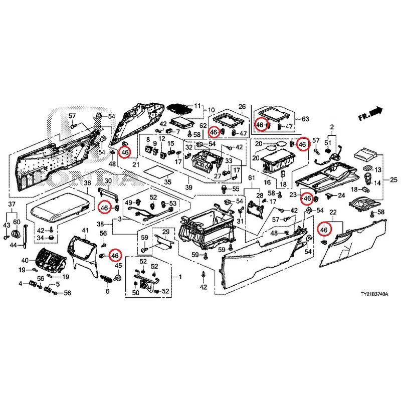 [NEW] JDM HONDA LEGEND HYBRID KC2 2016 Console GENUINE OEM - Image 52