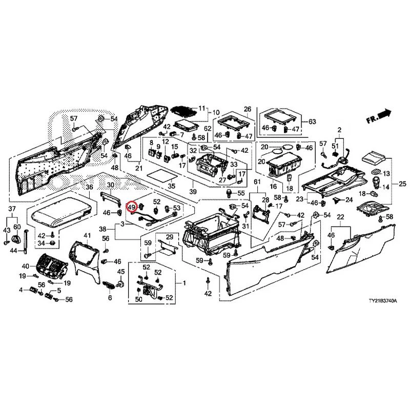 [NEW] JDM HONDA LEGEND HYBRID KC2 2016 Console GENUINE OEM - Image 55