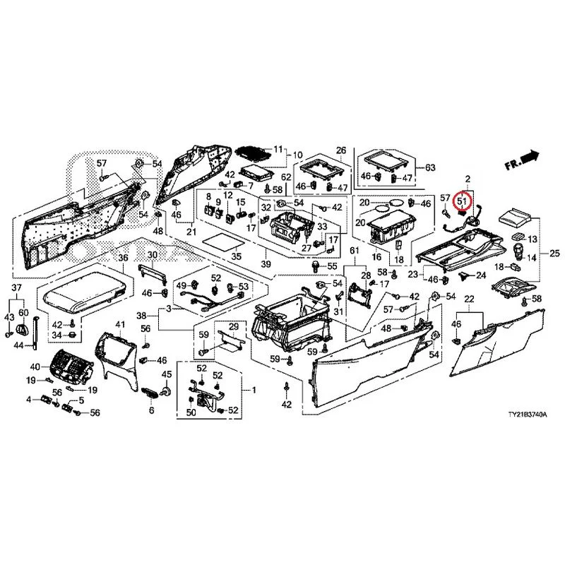 [NEW] JDM HONDA LEGEND HYBRID KC2 2016 Console GENUINE OEM - Image 57
