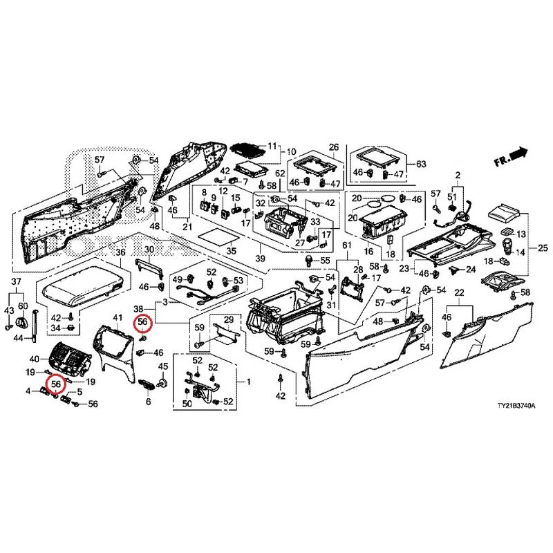 [NEW] JDM HONDA LEGEND HYBRID KC2 2016 Console GENUINE OEM - Image 62