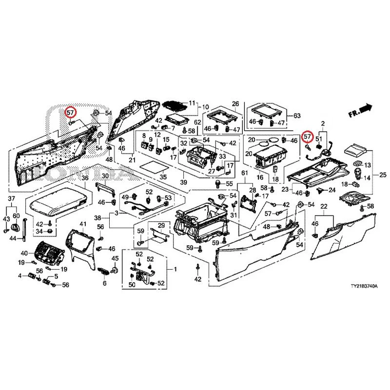 [NEW] JDM HONDA LEGEND HYBRID KC2 2016 Console GENUINE OEM - Image 63