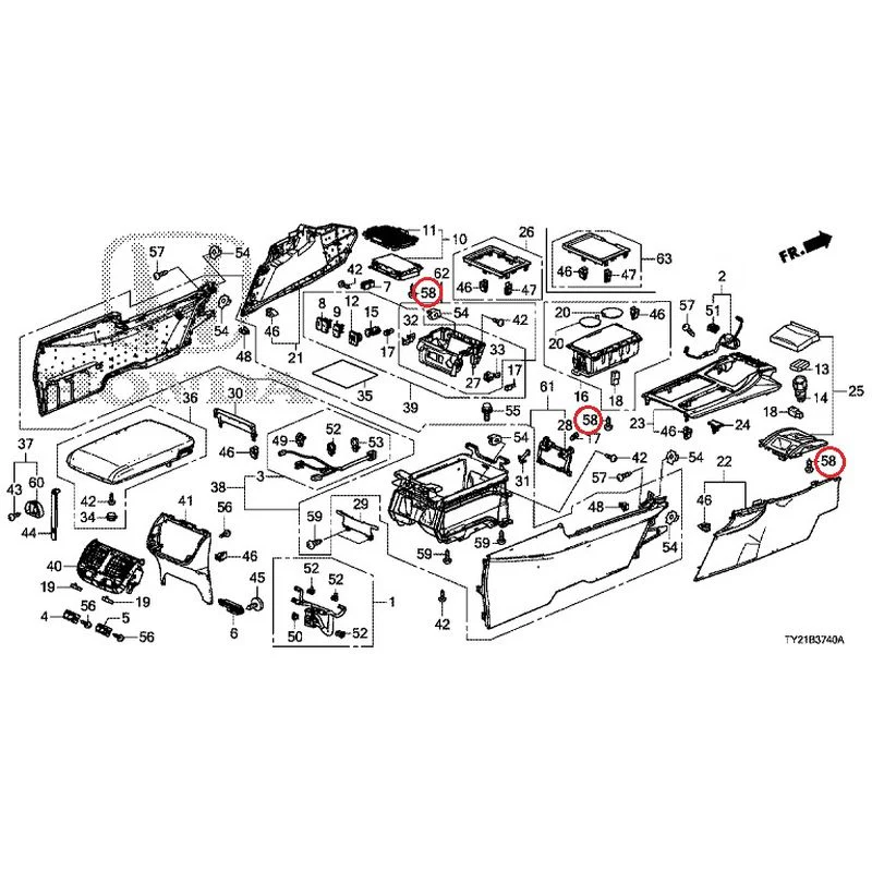 [NEW] JDM HONDA LEGEND HYBRID KC2 2016 Console GENUINE OEM - Image 64