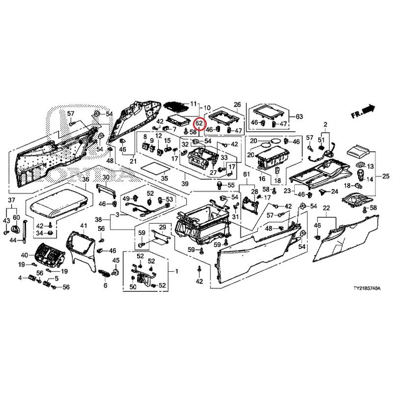 [NEW] JDM HONDA LEGEND HYBRID KC2 2016 Console GENUINE OEM - Image 69