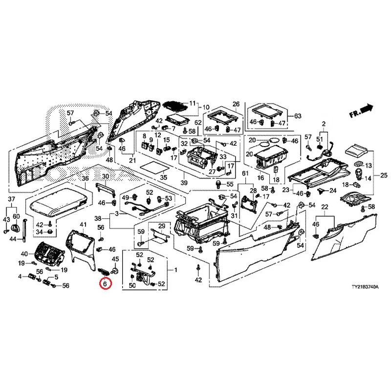 [NEW] JDM HONDA LEGEND HYBRID KC2 2016 Console GENUINE OEM - Image 7