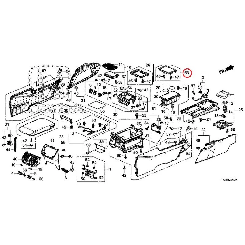 [NEW] JDM HONDA LEGEND HYBRID KC2 2016 Console GENUINE OEM - Image 70