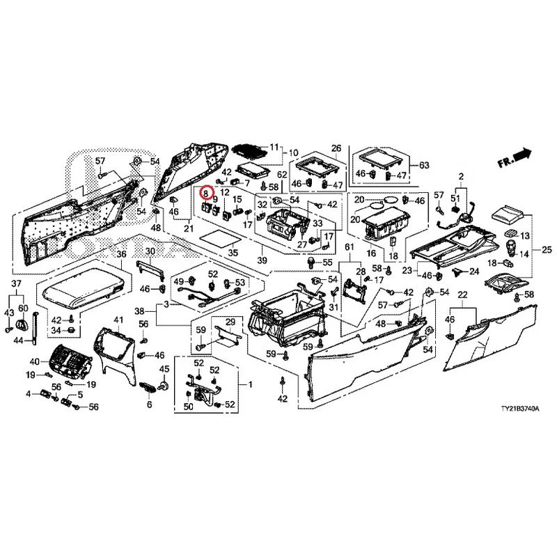 [NEW] JDM HONDA LEGEND HYBRID KC2 2016 Console GENUINE OEM - Image 9