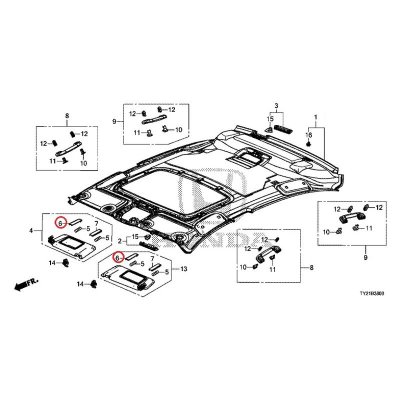 [NEW] JDM HONDA LEGEND HYBRID KC2 2016 Roof Lining GENUINE OEM - Image 11