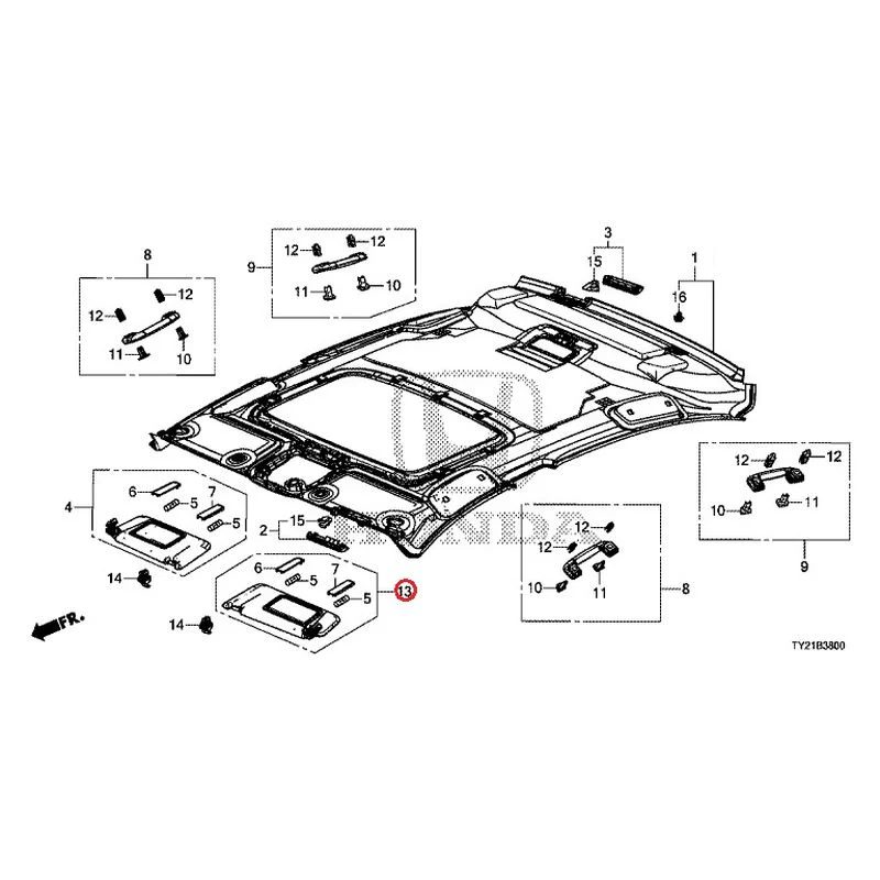 [NEW] JDM HONDA LEGEND HYBRID KC2 2016 Roof Lining GENUINE OEM - Image 23