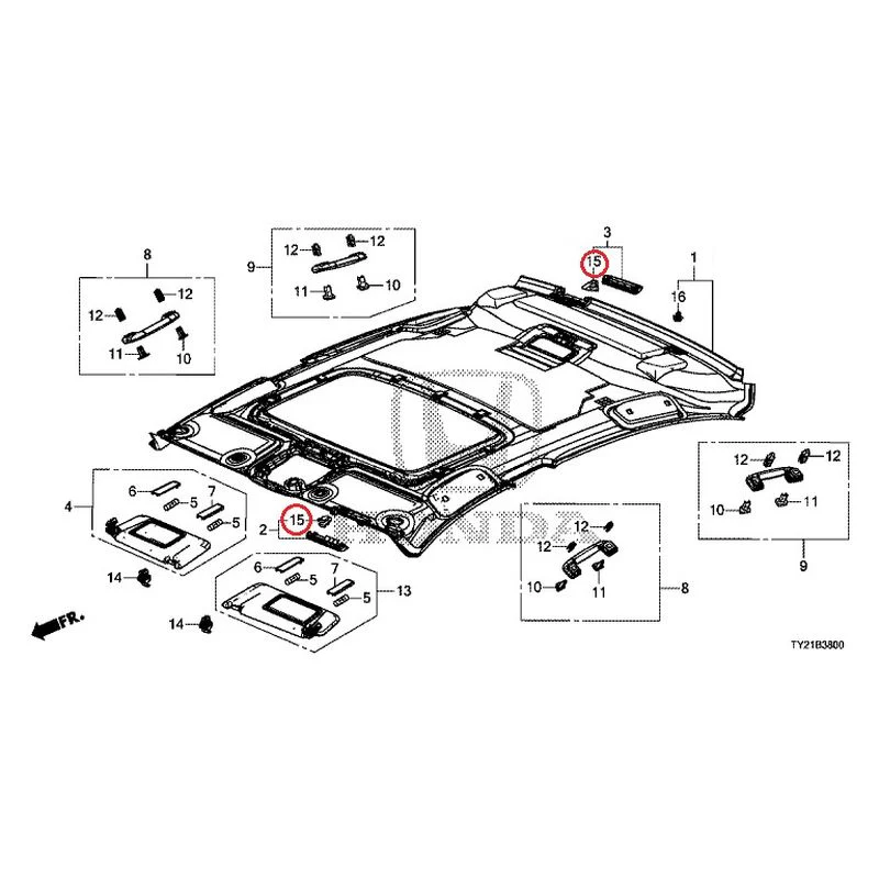 [NEW] JDM HONDA LEGEND HYBRID KC2 2016 Roof Lining GENUINE OEM - Image 26