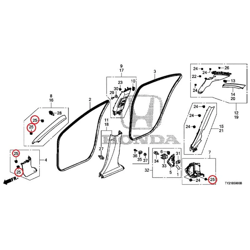 [NEW] JDM HONDA LEGEND HYBRID KC2 2016 Pillar Garnish GENUINE OEM - Image 45
