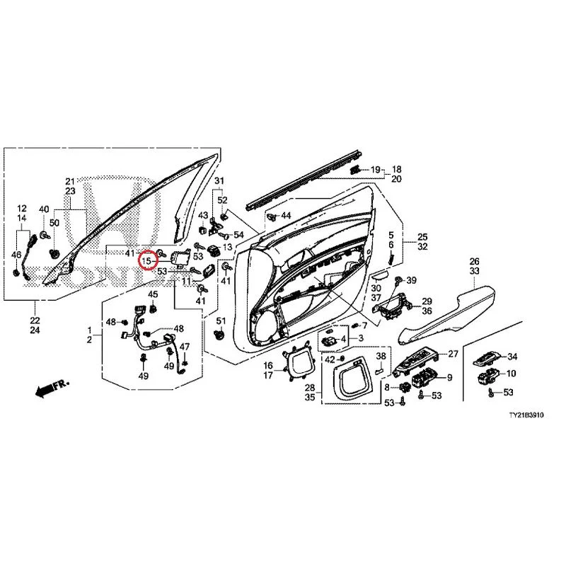 [NEW] JDM HONDA LEGEND HYBRID KC2 2016 Front Door Lining GENUINE OEM - Image 16