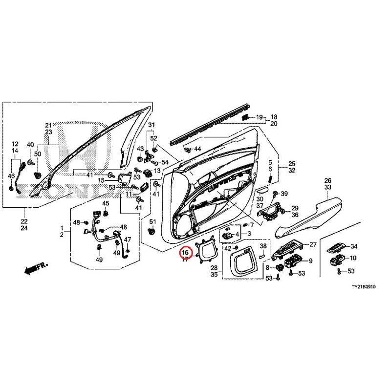 [NEW] JDM HONDA LEGEND HYBRID KC2 2016 Front Door Lining GENUINE OEM - Image 17