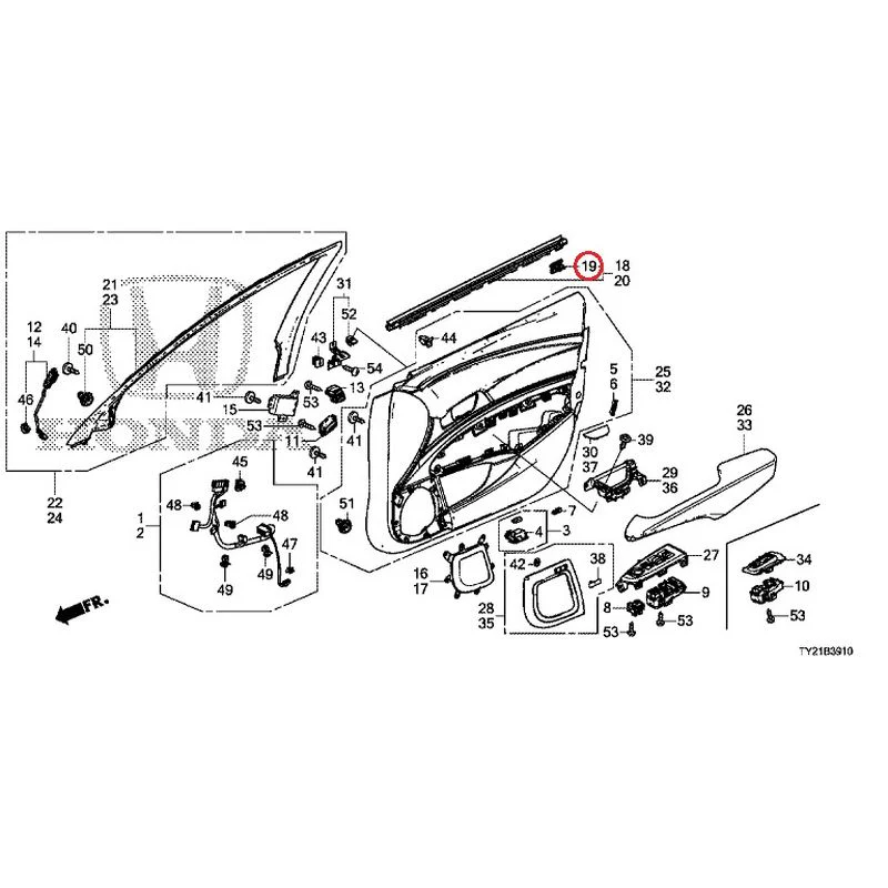 [NEW] JDM HONDA LEGEND HYBRID KC2 2016 Front Door Lining GENUINE OEM - Image 20